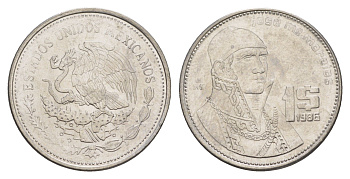 Мексика 1 песо 1986 Mo KM 496 медно-никель UNC 4637-627