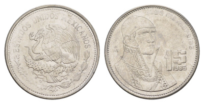 Мексика 1 песо 1986 Mo KM 496 медно-никель UNC 4637-627