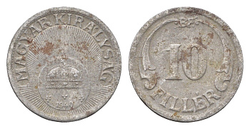 Венгрия 10 филлеров 1940 BP KM 507a железо 4665-737