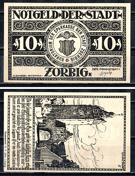 Цёрбиг (Пруссия, Саксония) 10 пфеннигов 1921 2193-43-2-1