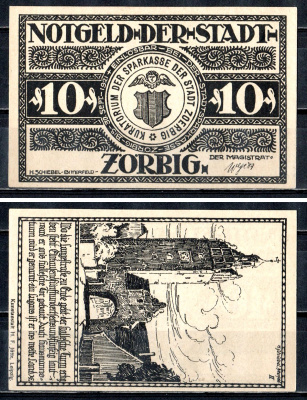 Цёрбиг (Пруссия, Саксония) 10 пфеннигов 1921 2193-43-2-1