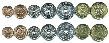 ДАНИЯ НАБОР ИЗ 7 МОНЕТ 2005 UNC N2-64