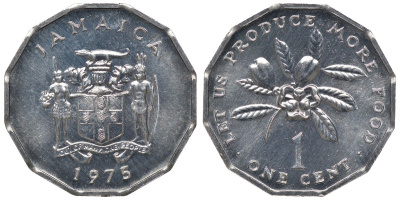 Ямайка 1 цент 1975 FAO KM 64 алюминий UNC M54-09