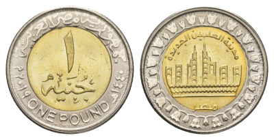 Египет 1 фунт 2019 Город Эль-Аламейн KM 1039 биметалл UNC 4652-1246