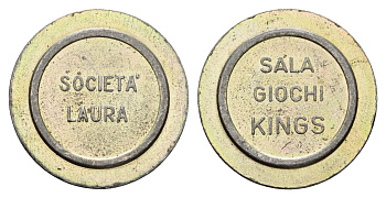 Италия жетон для равлечений Sale Giochi диаметр 24 мм, вес 5,2 гр нержавеющая сталь 4670-755