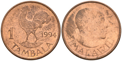 Малави 1 тамбала 1994 KM 7a сталь плакированная медью 4174-1047