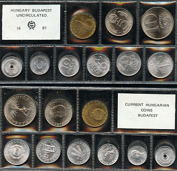 Венгрия официальный набор из 9 монет 1981  KM MS 11   UNC  3-6-1-26