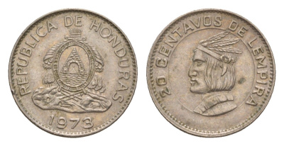 Гондурас 20 сентаво 1973 KM 81 медно-никель 4649-766