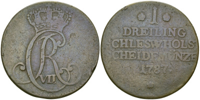 ШЛЕЗВИГ-ГОЛЬШТЕЙН 1 ДРАЙЛИНГ 1787 KM 1 медь 65-725