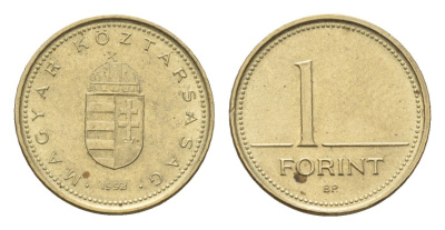 Венгрия 1 форинт 1993 KM 692 никель латунь 54-835