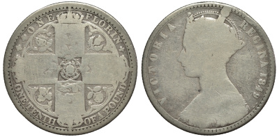 Великобритания 1 флорин = 2 шиллинга 1849 Виктория (1837-1901), первый выпуск KM 745, Spink 3890 серебро 1523-1025