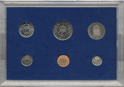 Швеция набор из 6 монет 1976 Карл XVI Густав (1973- ) официальный набор монетного двора UNC 2-4-1-25