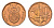 ЮАР 10 центов 2012 герб, цветок алоэ сталь плакированная бронзой UNC 4690-1031