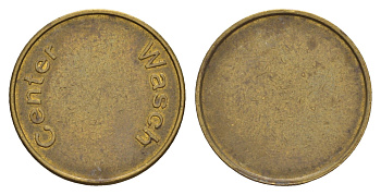 Европа жетон для автомойке диаметр 22 мм, вес 3,8 гр латунь 4656-452