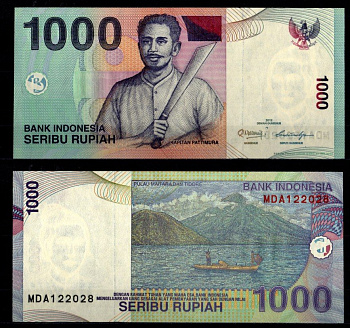 Индонезия 1000 рупий 2012 Pick 141 l бумага UNC (пресс) 7486-45-3-1