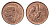 ЮАР 1 цент 1969 Ян ван Рибек (1619-1677), South Africa, легенда на африкаанс, капские воробьи KM 65.1 бронза aUNC 4690-931
