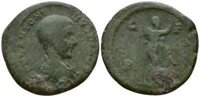 Римская Империя, Провинция Фракия, Деульт AE 217 - 218 Диадумениан, бюст цезаря / Марсий с мехом вина Varbanov 2234 бронза 1100-8-53