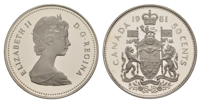 Канада 50 центов 1981 KM 75.3 никель PROOF 11-095-13