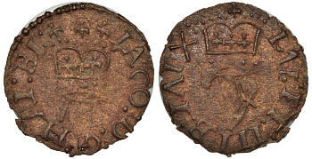 Ирландия 1 фартинг 1625-1644 Чарльз I медь 441-121