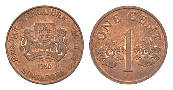 Сингапур 1 цент 1986 KM 49 бронза 4640-637