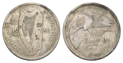 Ирландия 2 шиллинга (флорин) 1930 KM 7 серебро 4127-2022