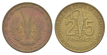 Западная Африка (BCEAO) 25 франков 1979 KM 5 медь алюминий никель 4612-1033