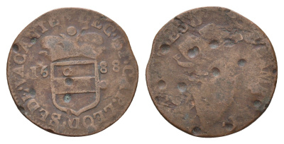 Бельгия, Льеж 1 лиард 1688 год-тип KM 95 медь 51-1036