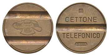 Италия телефонный жетон ND латунь 4638-937