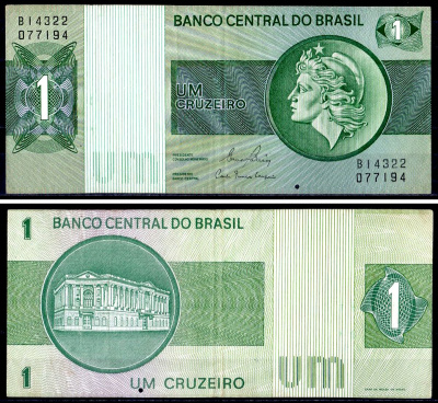 Бразилия 1 крузейро 1980 Pick 191 Ac бумага 7147-48-2-1