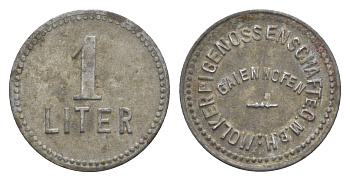 Германия жетон 1 литра пива ND цинк 4636-1252