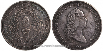 Аугсбург 1 талер 1765 IT-F(A)H, Франциск I KM 184, Dav. 1930 серебро 00-000-00