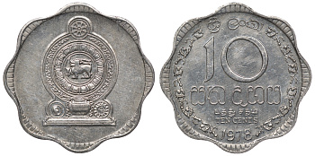 Шри-Ланка 10 центов 1978 KM 140 a алюминий 4118-514