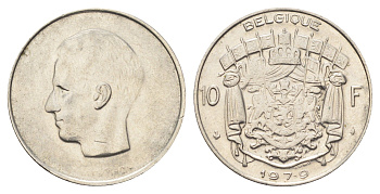 Бельгия 10 франков 1979 Belgique, Бодуэн I (1951-1993) KM 155 никель 4704-1044