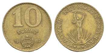 Венгрия 10 форинтов 1982 BP, статуя Свободы KM 636 алюминиевая бронза 4653-1045