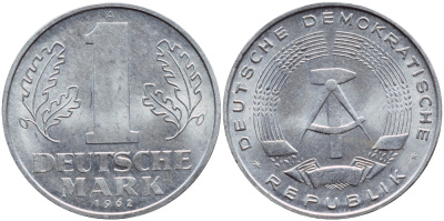 ГДР 1 МАРКА 1962 А KM 13 алюминий 4398-812