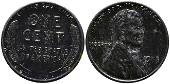 США 1 цент 1943 S (Сан-Франциско), Авраам Линкольн KM 132 a сталь плакированная цинком 4392-1114