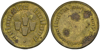 Нидерланды жетон ND жетон кофемашины - Douwe Egberts латунь 4167-425