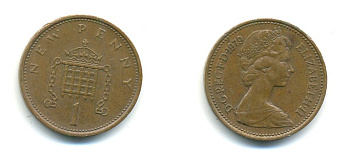 Великобритания 1 пенни 1979 Елизавета II (1952-2022) КМ 915, Spink B1 бронза 80-1033