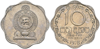 Шри-Ланка 10 центов 1978 KM 140a алюминий 4135-1241