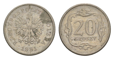Польша 20 грошей 1991 Y 280 медно-никель 4625-1134