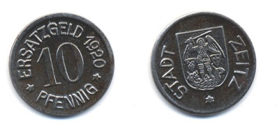 ЦЕЙЦ 10 ПФЕННИГОВ 1920 НОТГЕЛЬД 29-247