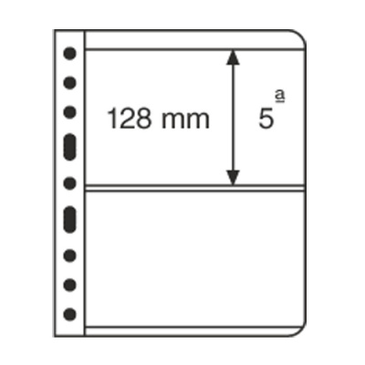 Лист в альбом 'Vario' для 2 бон (C), прозрачный. Leuchtturm. 322789