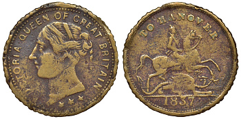 Англия жетон ND игровой? в Ганновер KM латунь 4121-132