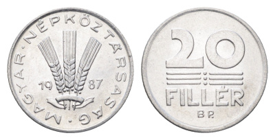 Венгрия 20 филлеров 1987 BP KM 573 алюминий 4668-132