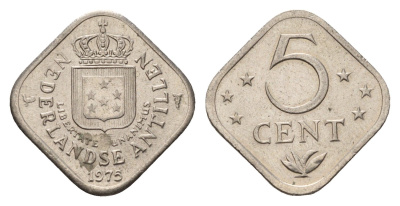 Нидерландские Антильские острова (Нидерландские Антилы) 5 центов 1975 Юлиана (1948-1980) KM 13 медно-никель UNC 4588-729