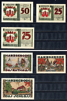 Харцгероде (Анхальт) набор из 3 нотгельдов 1921 2193-8-2-2