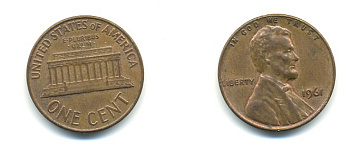 США 1 цент 1961 Авраам Линкольн KM 201 медь цинк 76-555