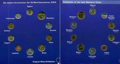 Европа набор из 10 монет ND разных стран Евросоюза    UNC  8-1-06-06