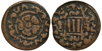 ЛИППЕ-ДЕТМОЛЬД 3 ПФЕННИГА 1623 СИМОН VII (1613-1627) KM 41, Grote 124 var. Slg. Weweler 267/8 медь 4513-153