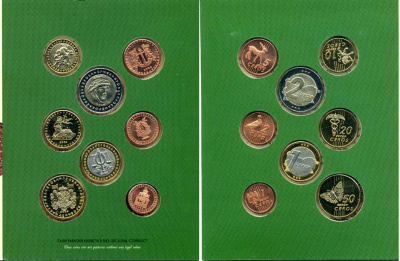 Болгария набор из 8 монет 2004 европробники, в оригинальном картонном буклете 5-6-3-20